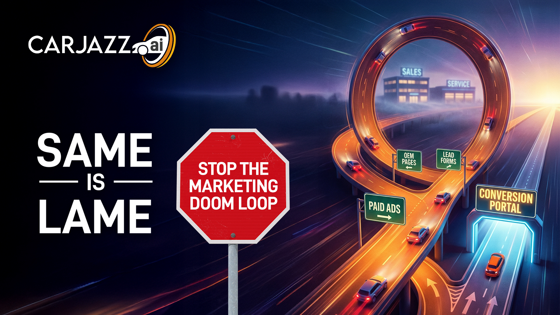 Same Is Lame: Stop the Marketing Doom Loop and Start Winning with CarJazz.ai Conversion Portals